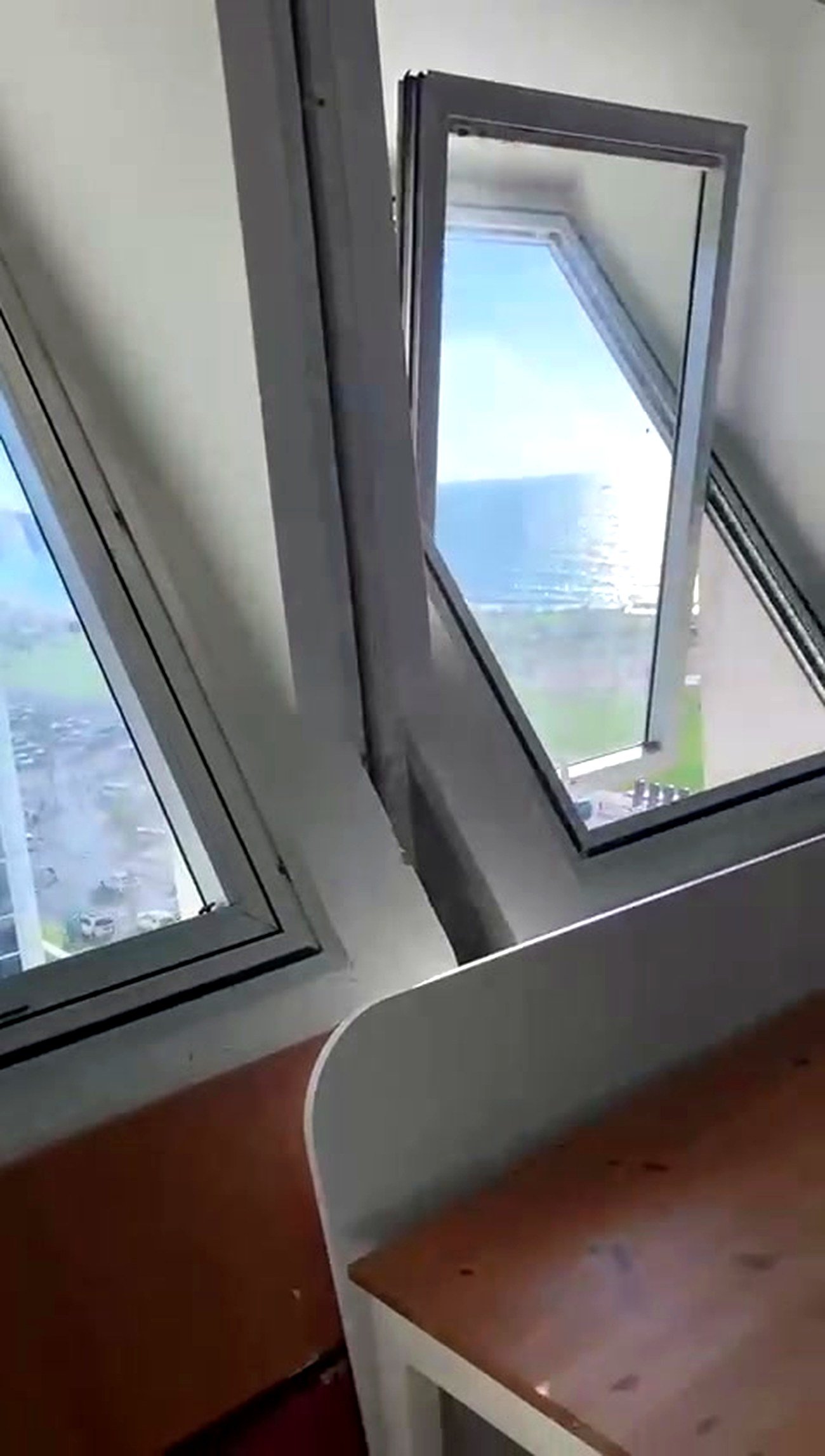 Windows and living area